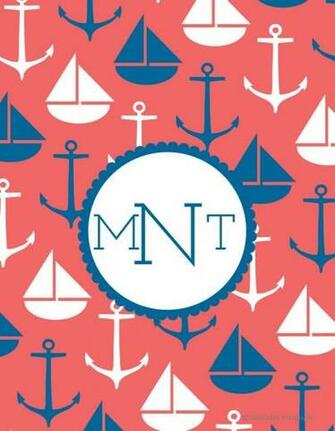 Nautical Monogram iPhone Wallpaper Aholic