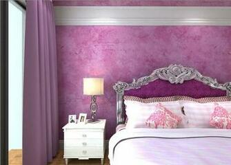 Doors Rendering American Country Bedroom Wallpaper And Curtains