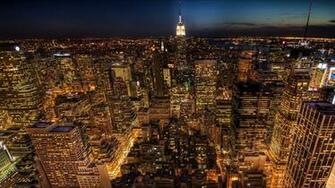 Wallpaper Night Lights Of Manhattan