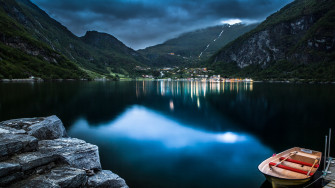 Mountain Lake Beautiful Night 4k HD Wallpaper Image