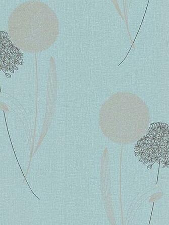Brown Light Blue Duck Egg Essence Alium Wallpaper House Of Fraser