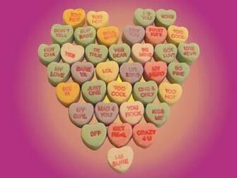 Candy Hearts Pink Wallpaper Valentines Day By Thebizzeebee On