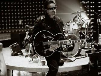Bono With Gretsch Country Club Guitar U2 Photo