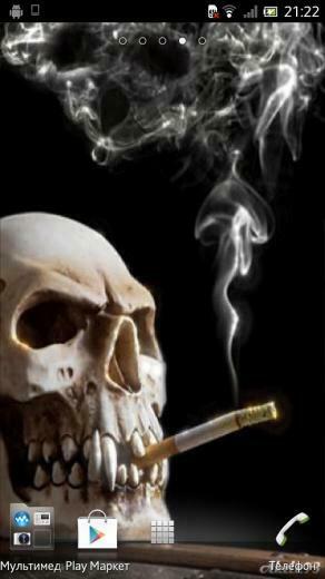 Smoking Skull Live Wallpaper Android Apps On Google Play