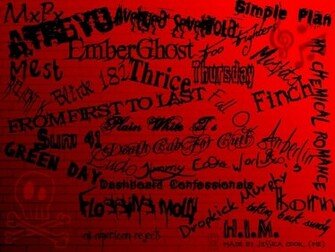 Band Names Wallpaper Background Theme Desktop