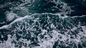 Nature Blue Green Sea Wafe Foam