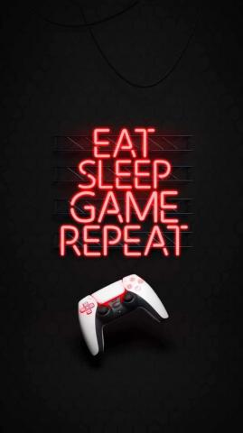 Eat Sleep Game Repeat iPhone Wallpaper