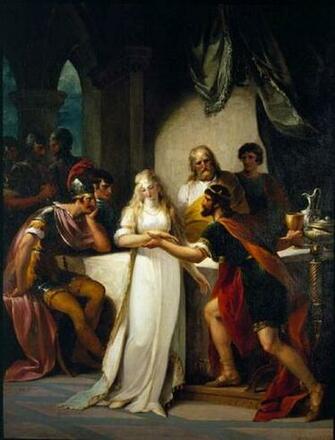 Vortigern And Rowena William Hamilton As Art Print Or Hand Painted
