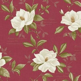 Wallpaper Fine Decor Magnolia Red Cream