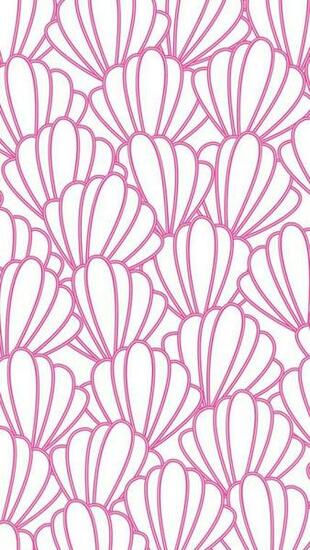 iPhone Wallpaper Preppy Seashells Pattern Background