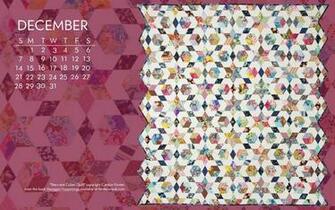 Quilt Calendar Computer Wallpaper December Books