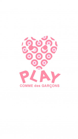Comme Des Gar Ons Play Pink Heart Wallpaper