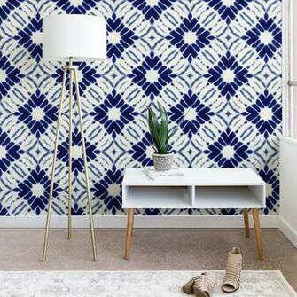 Shop Jacqueline Maldonado Watercolor Shibori Blue Wallpaper On