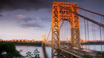 Wallpaper Usa Bridge New York George Washington