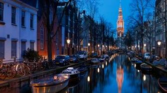 Amsterdam At Night HD Wallpaper Background Image
