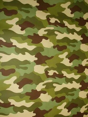Camouflage Wallpaper 10m New Sealed Army Green Brown Soldier Camo