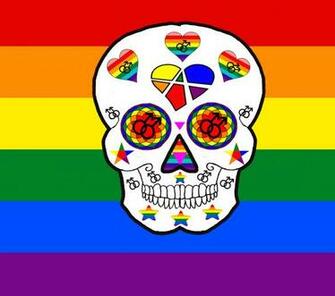 Lgbt Pride Wallpaper Gay Sugar Skull By