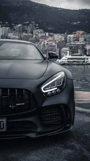 Dark Mercedes Amg Gt R Background Wallpaper