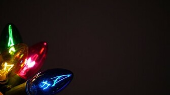 Christmas Lights Background Colour In