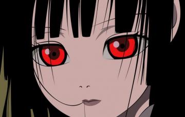 Wallpaper Look Close Up Face Red Eyes Bangs Enma Ai Jigoku