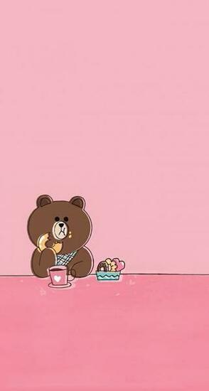 Line Fondos Wallpaper Brown And Cartoon