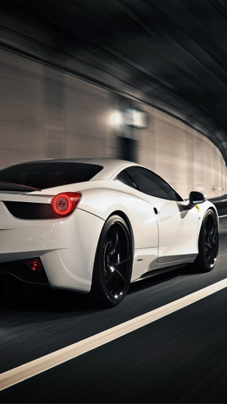 White Ferrari Italia The iPhone Wallpaper