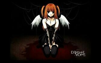 Note Wings Dark Redheads Emo Gothic Anime Girls Wallpaper