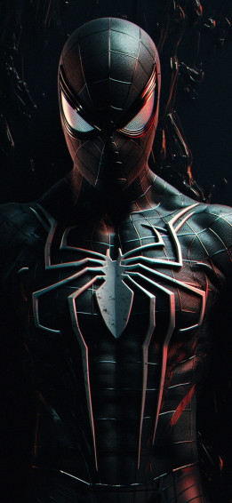 Spiderman Symbiote Suit Black Wallpaper