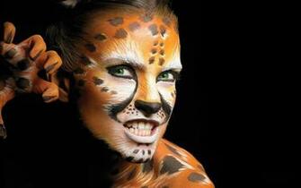 Leopards Body Painting Wallpaper Art HD