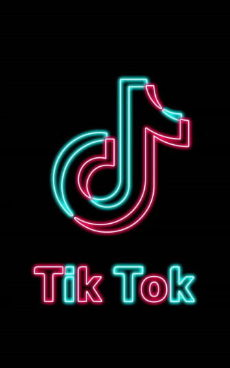 Tiktok Wallpaper iPhone Neon Logo