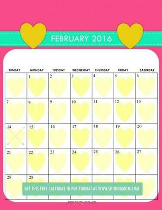 Printable Cute Calendars By Shining Mom