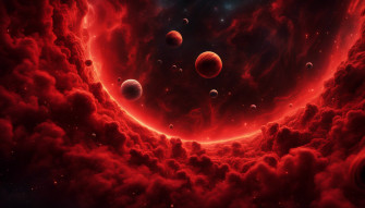 Red Space Wallpaper