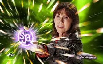 The Sarah Jane Adventures Glowing Logo Wallpaper