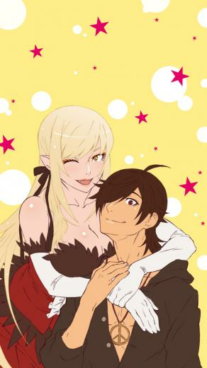 Kiss Shot And Koyomi Araragi Wallpaper Mobile X Post