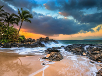 Sky Horizon Cloud Sunset Sea Ocean Hawaii Nature Beach HD Wallpaper
