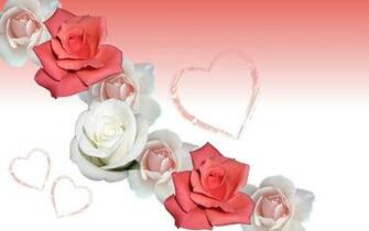 Roses And Hearts Wallpaper