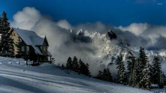 Winter Cabin Wallpaper World