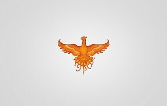 Wallpaper Phoenix Bird Red Light Background Fenix