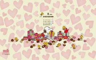 I Love Kawaii Snoopy February Wallpaper Calendar