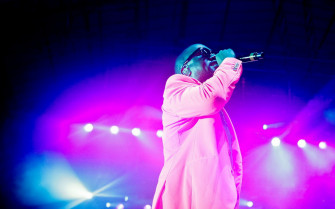 Kanye West On Stage Power Desktop Wallpaper HD