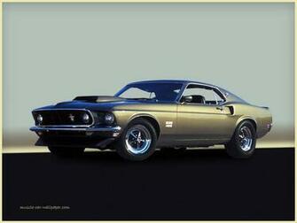 Ford Mustang Boss Gold Fastback Wallpaper Left