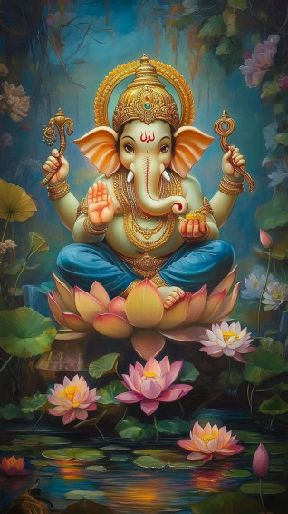 Ganesh Chaturthi Creative Ads Wallpaper