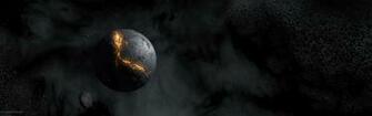 Outer Space Planets Destruction Crack Wallpaper Background