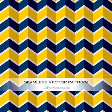 Navy Blue And Yellow Seamless Zigzag Pattern
