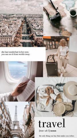 Moodboard Travel Wallpaper Collage iPhone