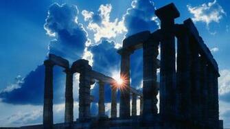 Temple In Athens Wallpaper And Image Pictures Photos