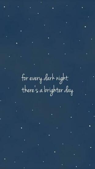 Midnight Navy Blue Stars Sky Brighter Day iPhone