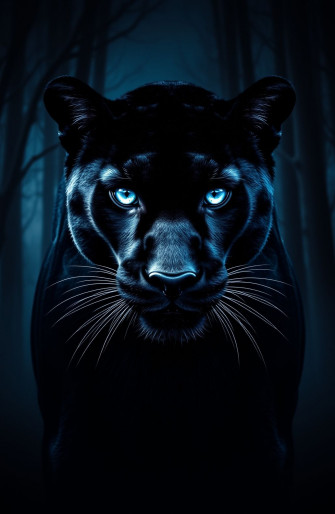 Black Panther Blue Eyes Wallpaper