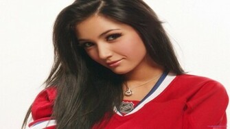 Of Misa Campo Red Sweater Beauty HD Wallpaper