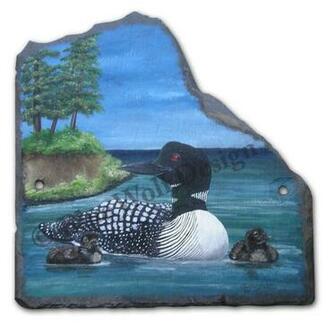 Loons On Slate Wallpaper